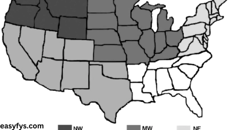 Blank Map of the Middle West States